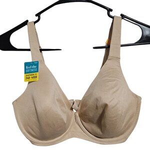 Vanity Fair Beige Underwire Bra 75204 Size 34DD Adjustable Straps Full Coverage
